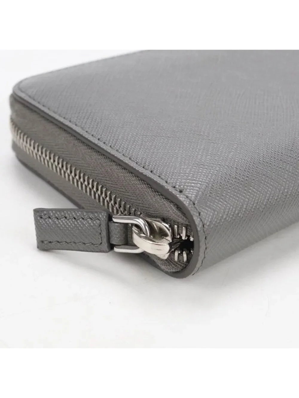 Prada Saffiano Leather Wallet Zip Around